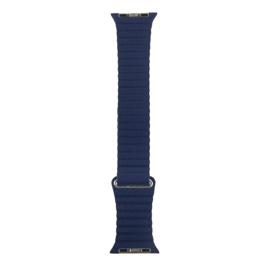 For Apple Watch 38mm Loop Magnetic Closure Clasp PU Leather Watch Band