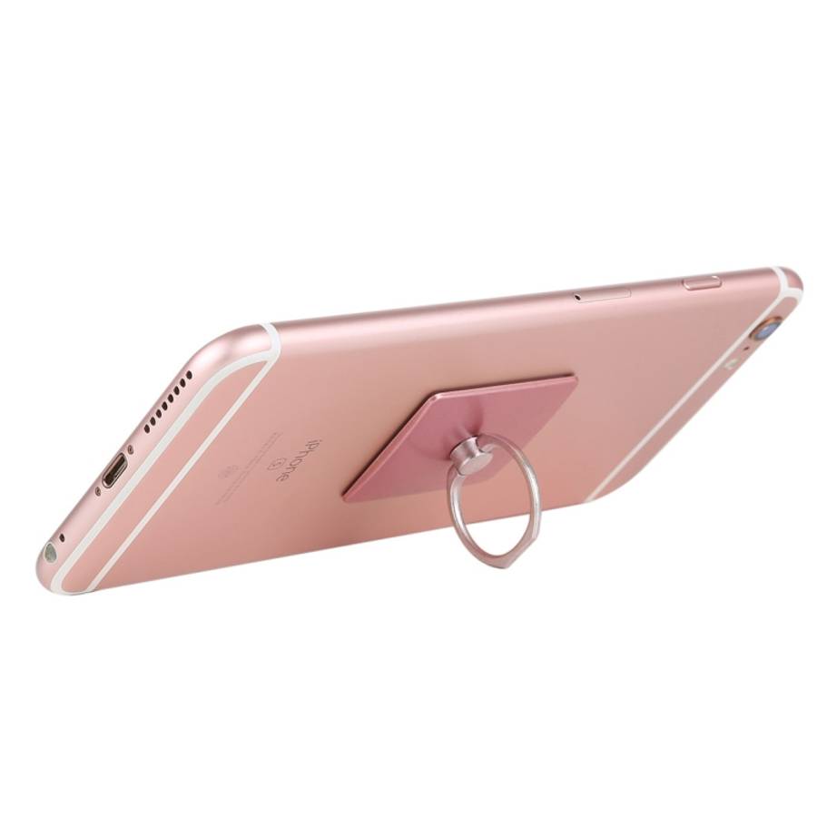Ring Buckle Multifunction Cell Phone Holder, Pink, White, Tyrant gold