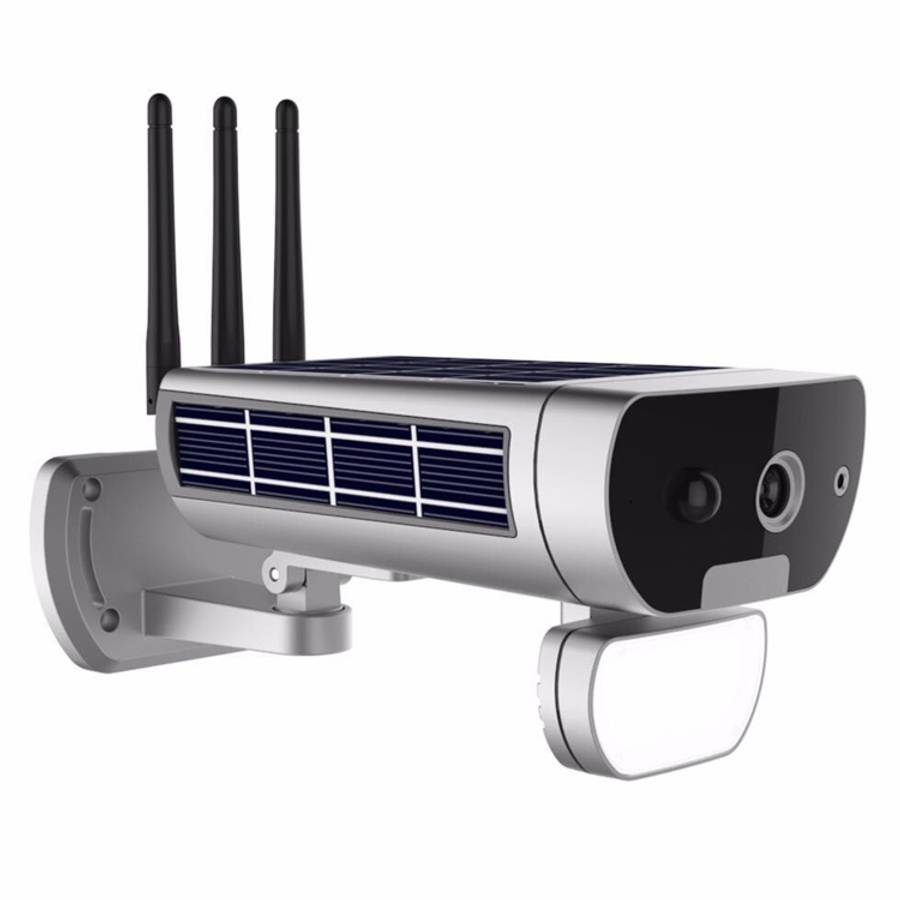 T8 1080P Full HD Solar Battery Ultra Low Power Sound Light Alarm Network Camera, Support Motion D...