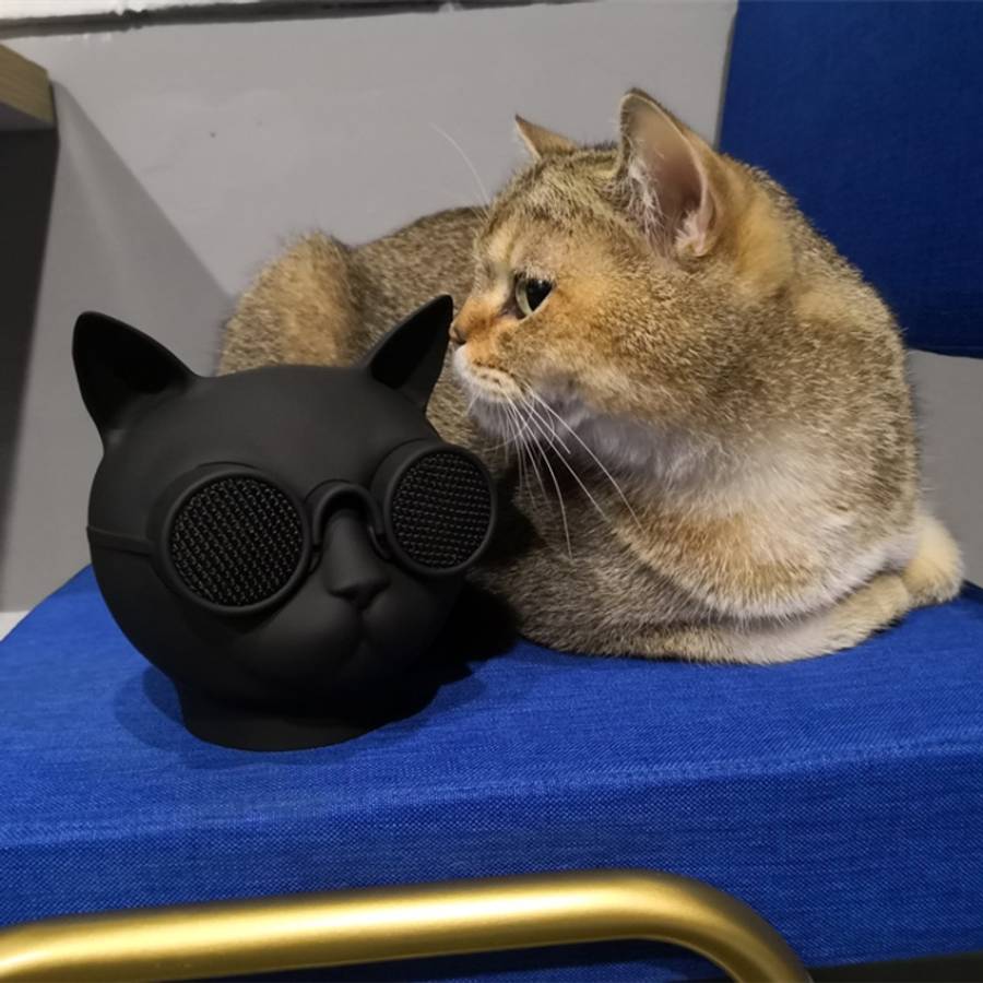 T8 Mini Cat Shape Stereo Wireless Bluetooth Speaker, Support Hands-free / TF Card / FM