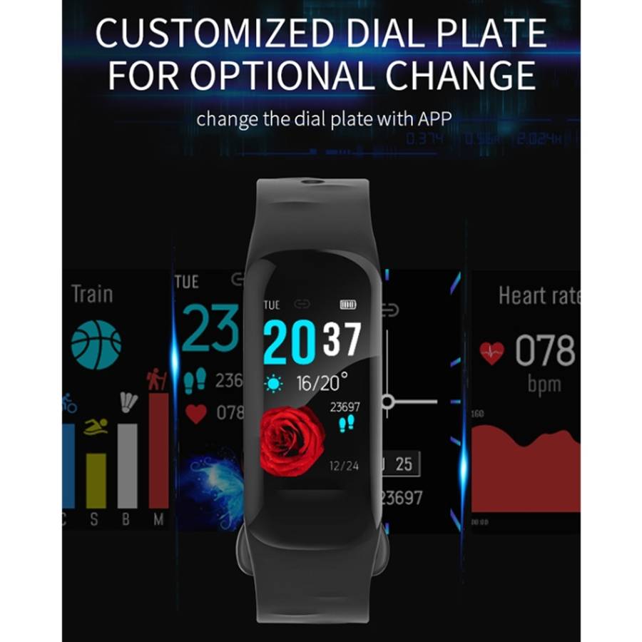 H29 1.14 inches IPS Color Screen Smart Bracelet IP67 Waterproof, Support Step Counting / Call Rem...