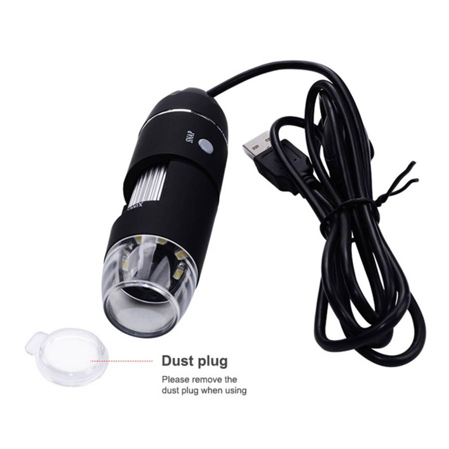 1000X Magnifier 0.3MP Image Sensor USB Digital Microscope with 8 LED &amp; Professional Stand, 1000X
