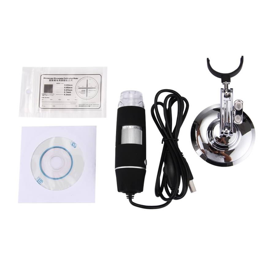 1000X Magnifier 0.3MP Image Sensor USB Digital Microscope with 8 LED &amp; Professional Stand, 1000X