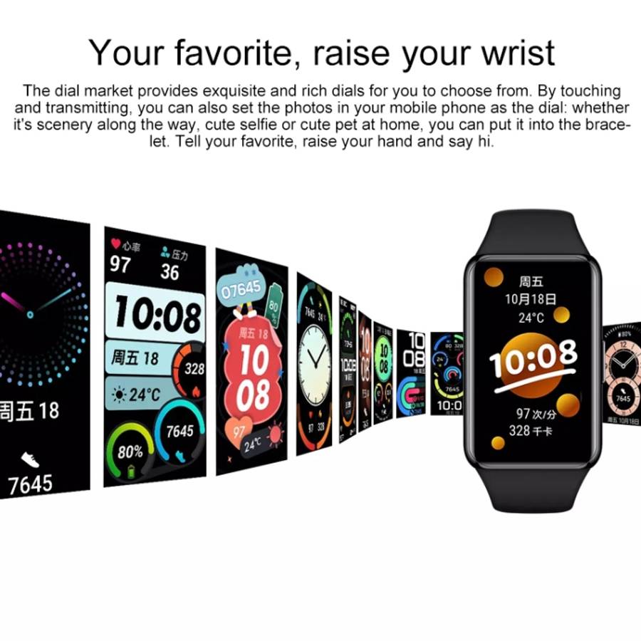 Original Huawei Band 6 Pro 1.47 inch AMOLED Color Screen Bluetooth 5.0 5ATM Waterproof Smart Wris...