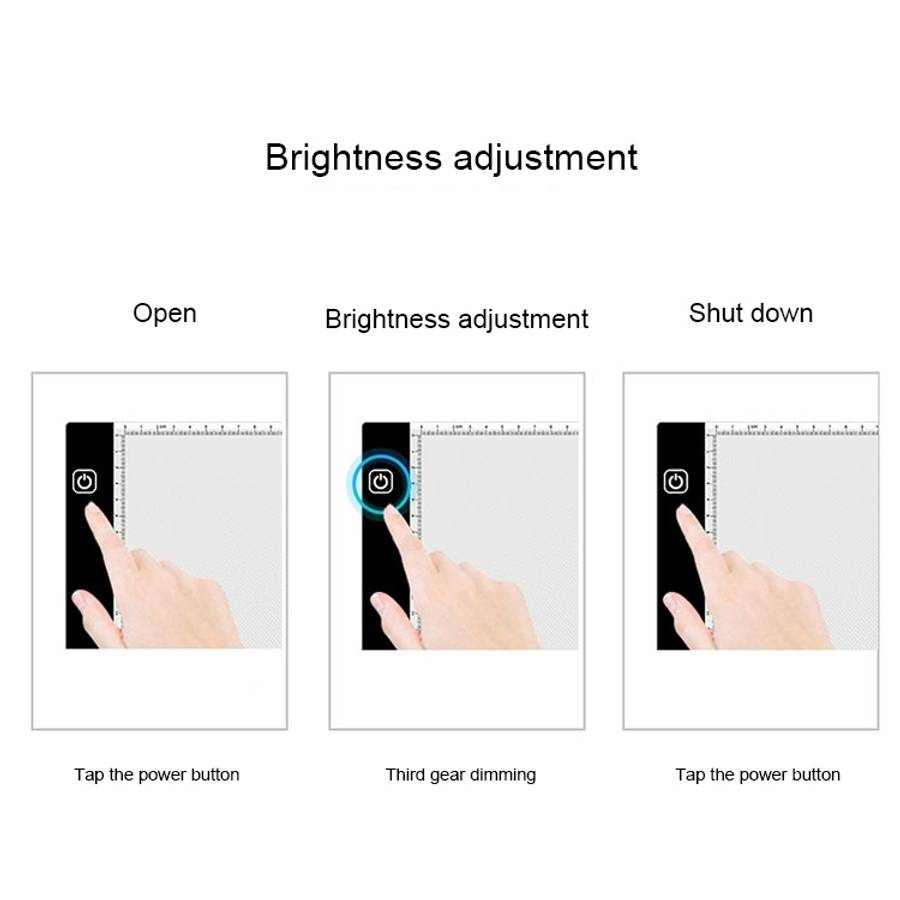 3.5W 5V LED USB Three Level of Brightness Dimmable A4 Acrylic Scale Copy Boards Anime Sketch Draw...