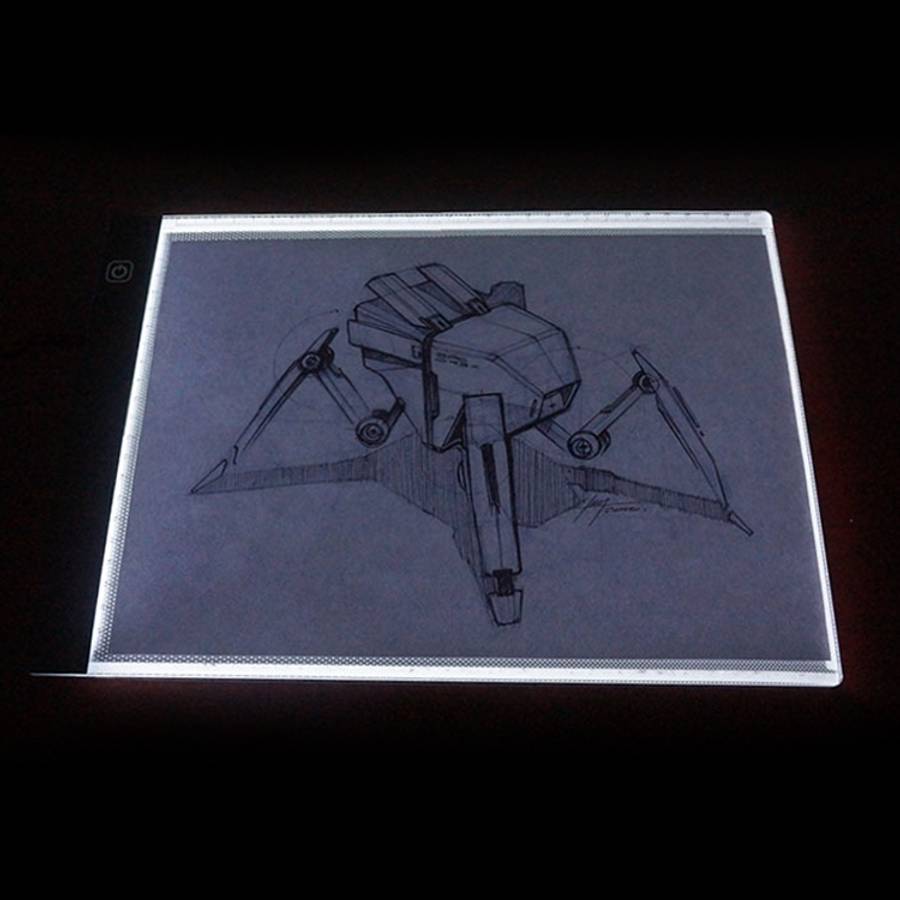 3.5W 5V LED USB Three Level of Brightness Dimmable A4 Acrylic Scale Copy Boards Anime Sketch Draw...