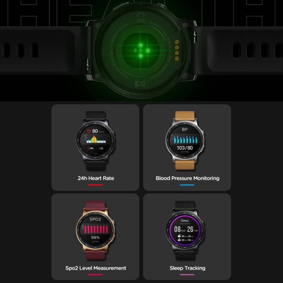 Zeblaze GTR2 1.28 inch Color Touch Screen Bluetooth 5.0 IP68 Waterproof Smart Watch, Support Slee...