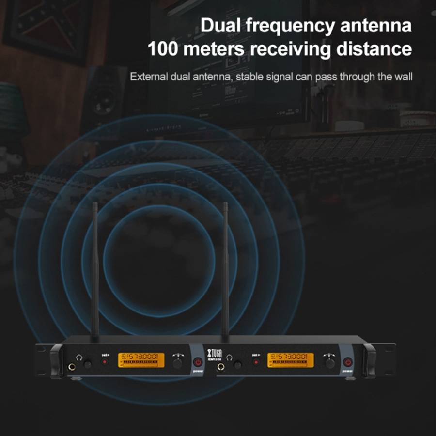 XTUGA IEM1200 Wireless Transmitter 10 Bodypack Stage Singer In-Ear Monitor System, Transmitter 10...