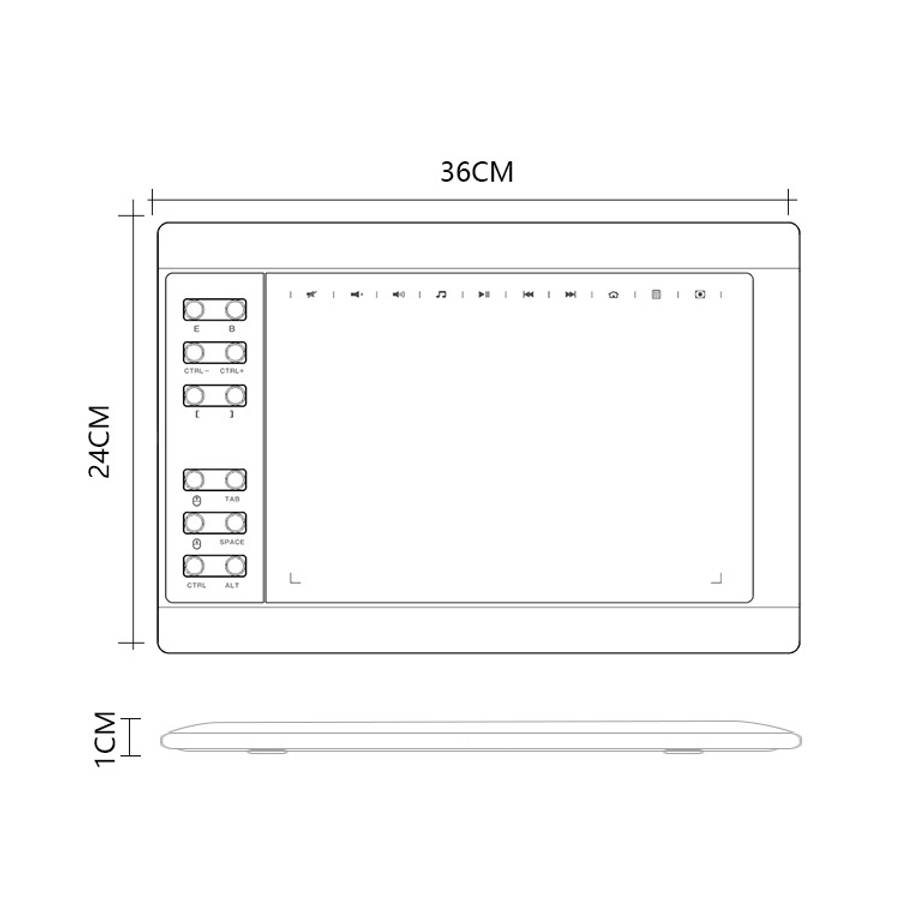 10Moons G10 Mobile Phone Tablet Computer Drawing Digital Screen with 8192 Passive Pen