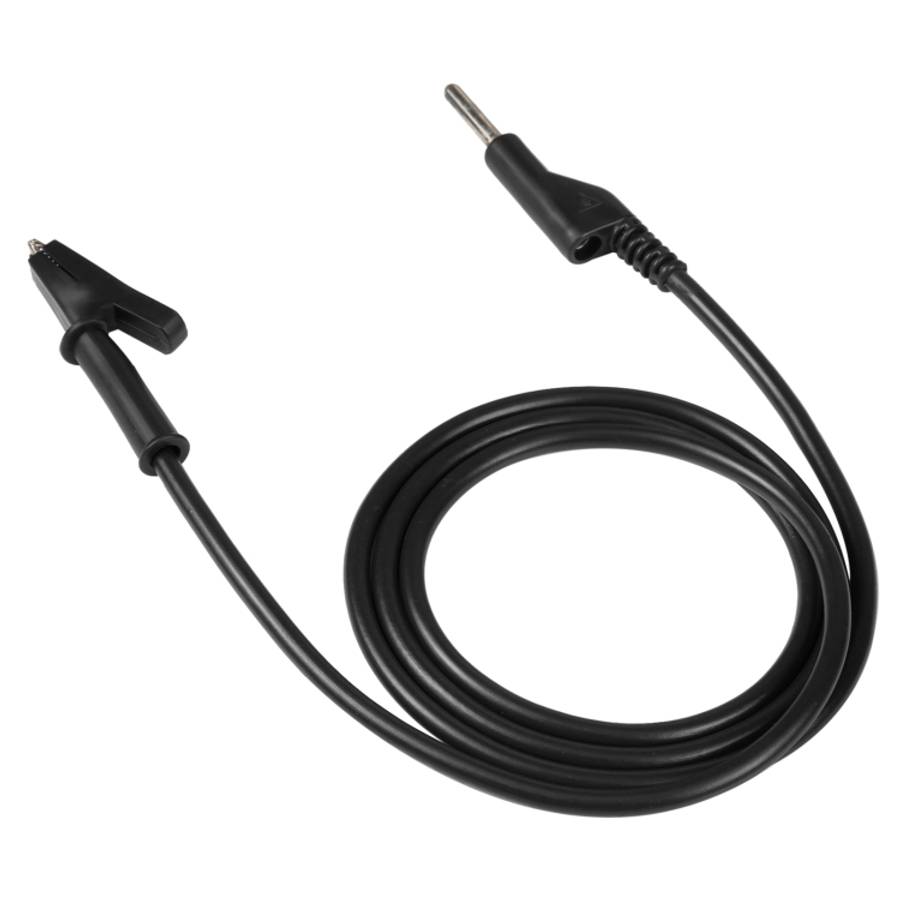 Thick Probe to Alligator Clip Test Lead Single Cable, Length: 1m