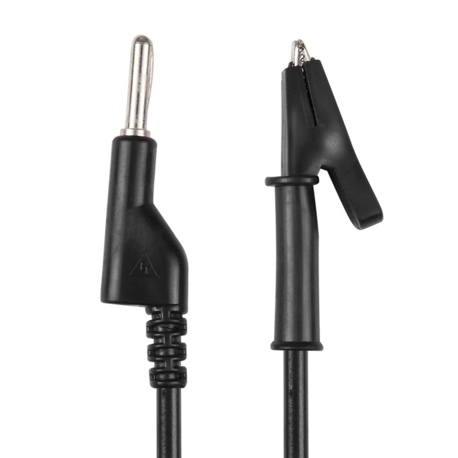 Thick Probe to Alligator Clip Test Lead Single Cable, Length: 1m