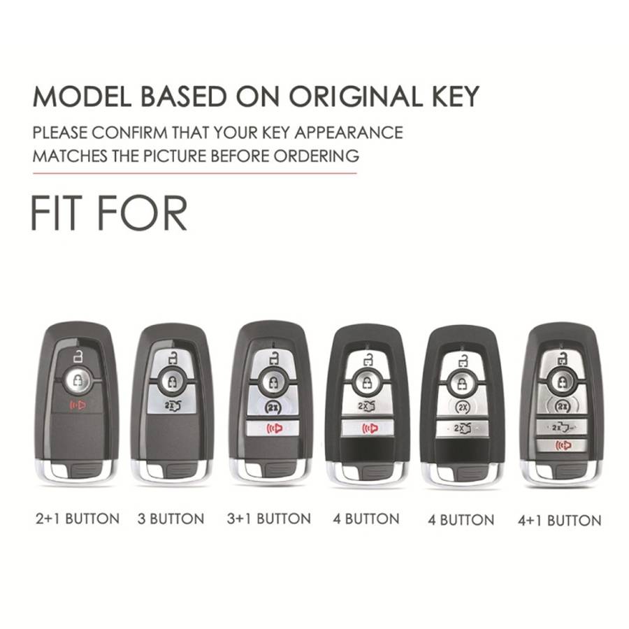 For Ford F-150 5-button C073 Car Key Leather Protective Case, C073