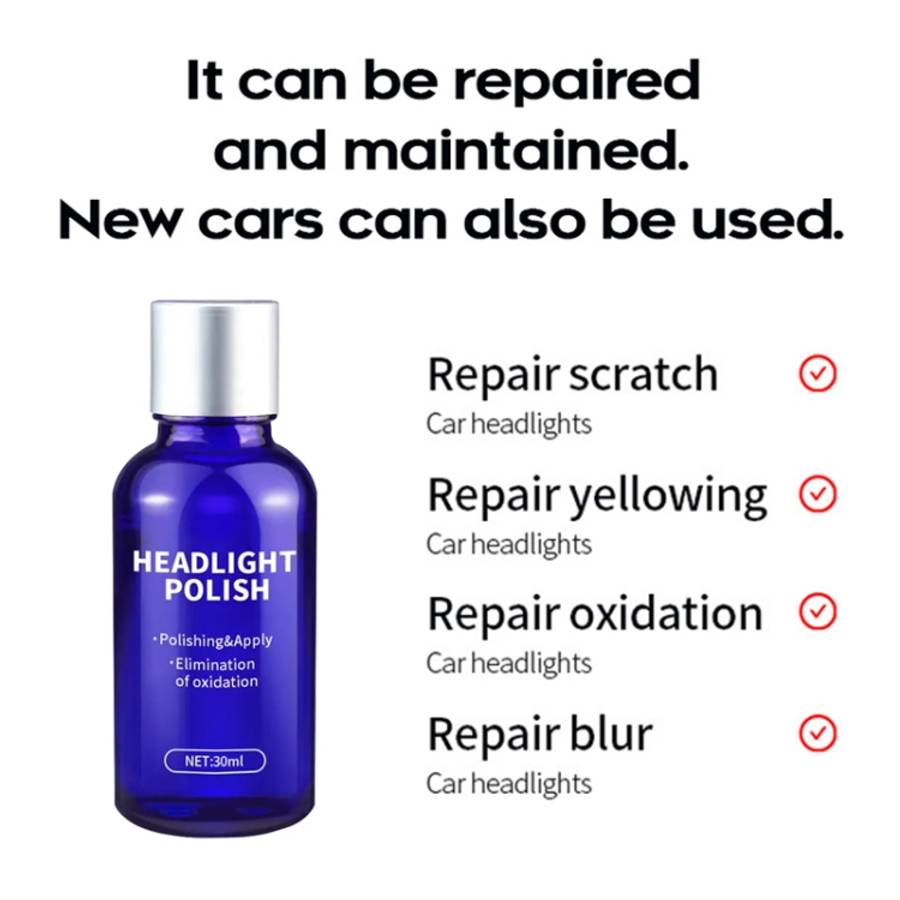 Car Headlight Scratch Yellowing Repair Fluid Set, Capacity: 30ml