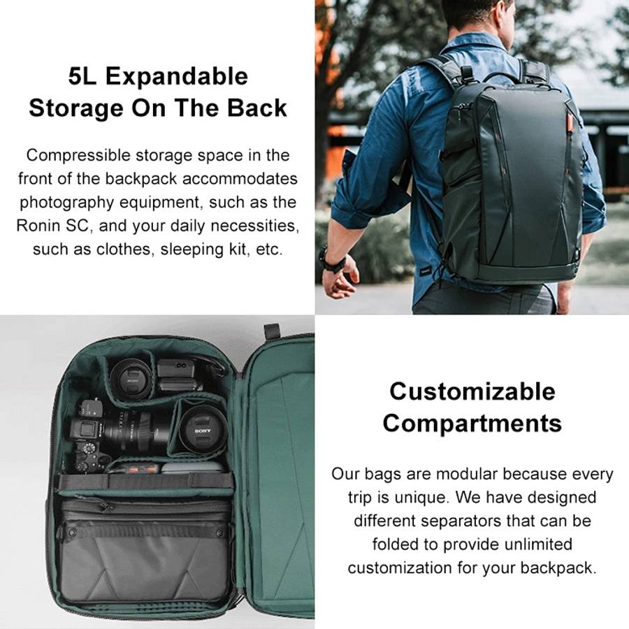 PGYTECH P-CB-020 2 in 1 Waterproof  Shockproof Outdoor Dual Shoulders Backpack + Single Shoulder ...