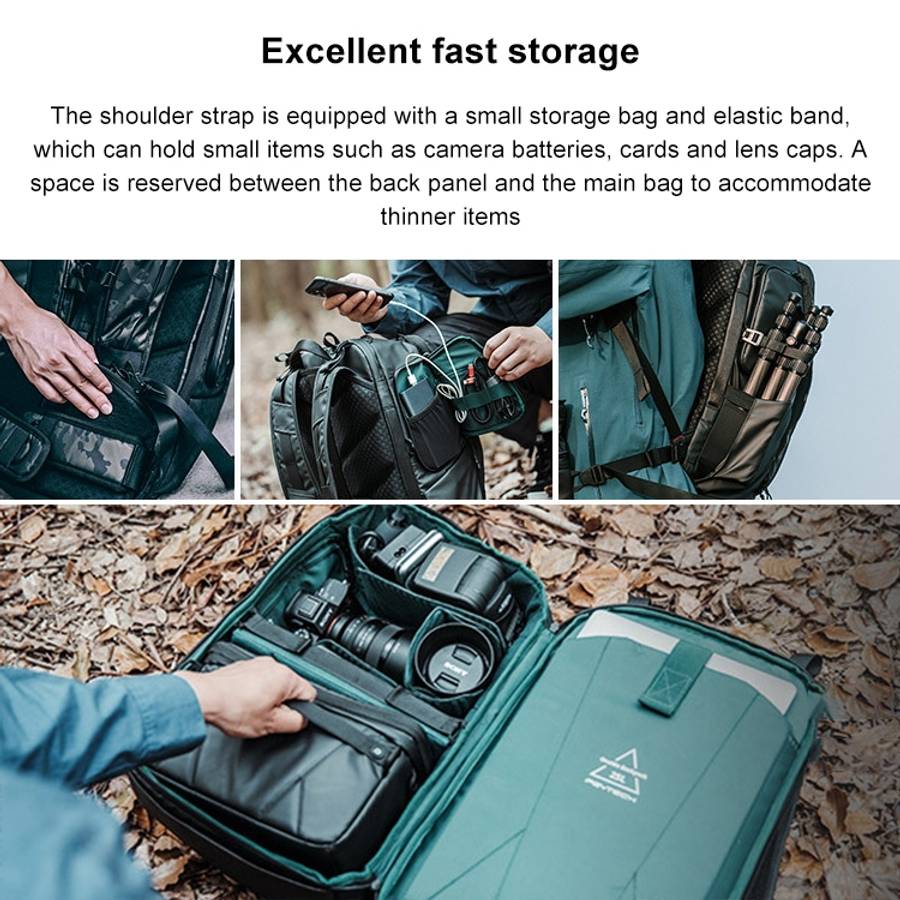 PGYTECH P-CB-020 2 in 1 Waterproof  Shockproof Outdoor Dual Shoulders Backpack + Single Shoulder ...