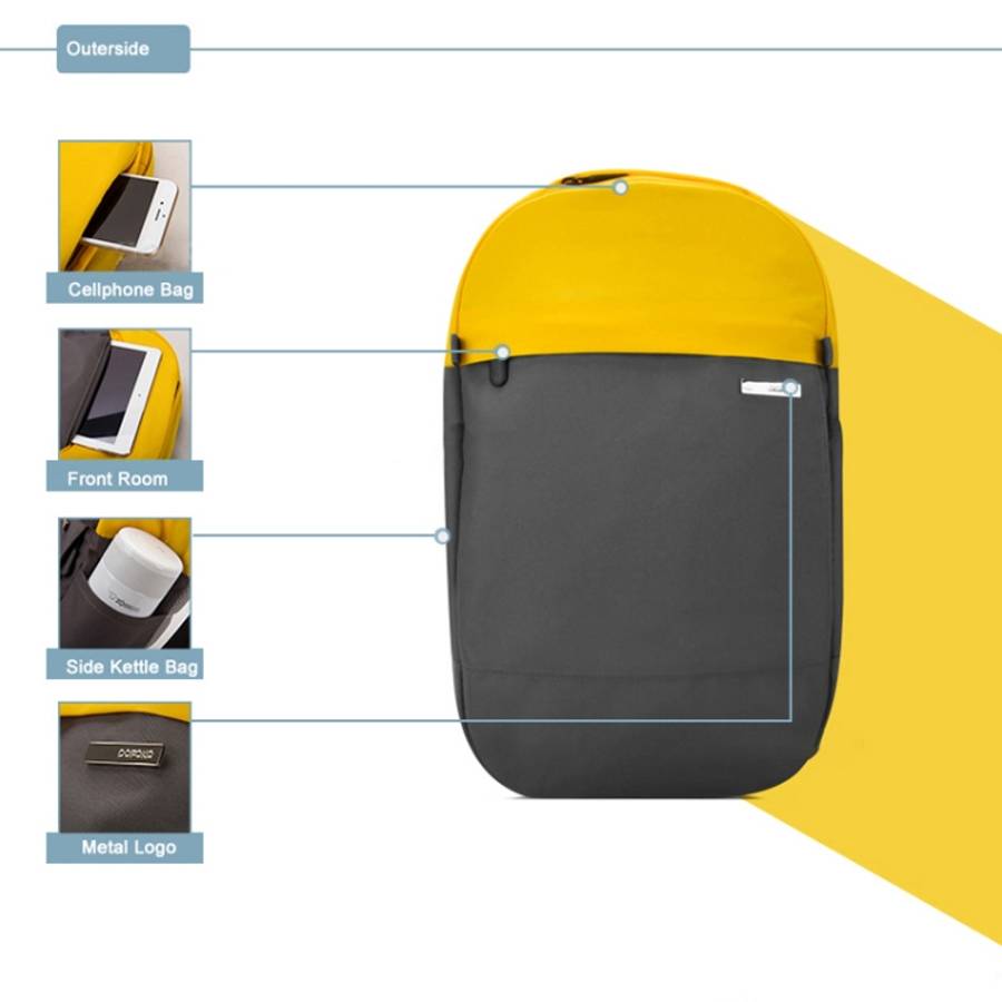 POFOKO XY Series 14-15.4 inch Fashion Color Matching Multi-functional Backpack Computer Bag, Size: M