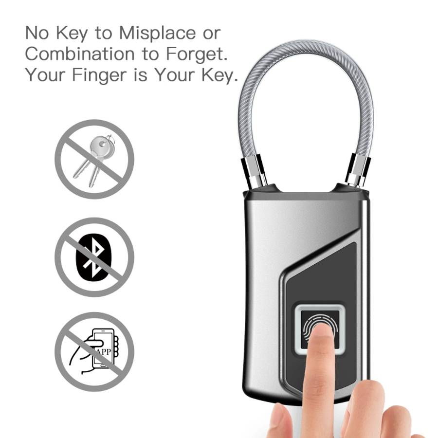 Anytek USB Charging Waterproof Anti-theft Non-password Electrically Intelligent Fingerprint Padlo...