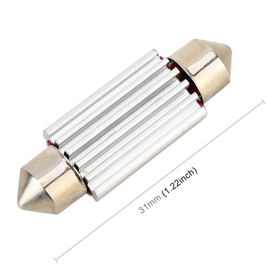 2 PCS DC 12V 2W 31MM 4014 Bicuspid Port No Decoding Car Dome Lamp LED Reading Light with 10 LED L...