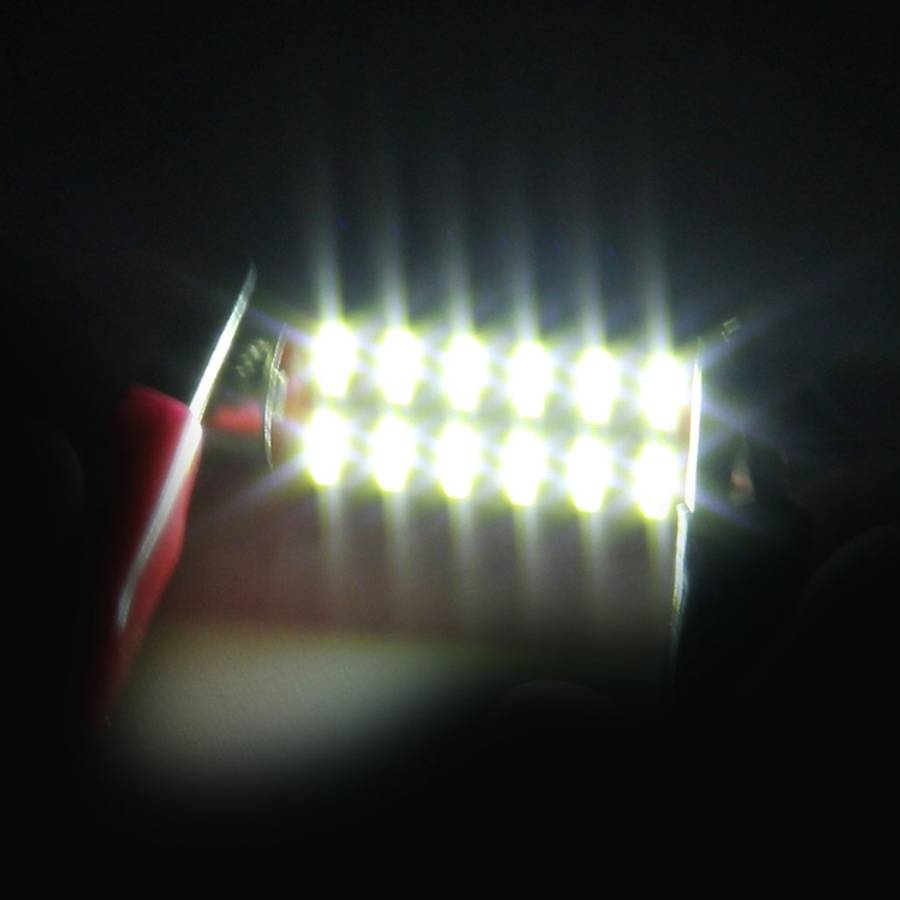 2 PCS DC 12V 2W 31MM 4014 Bicuspid Port No Decoding Car Dome Lamp LED Reading Light with 10 LED L...