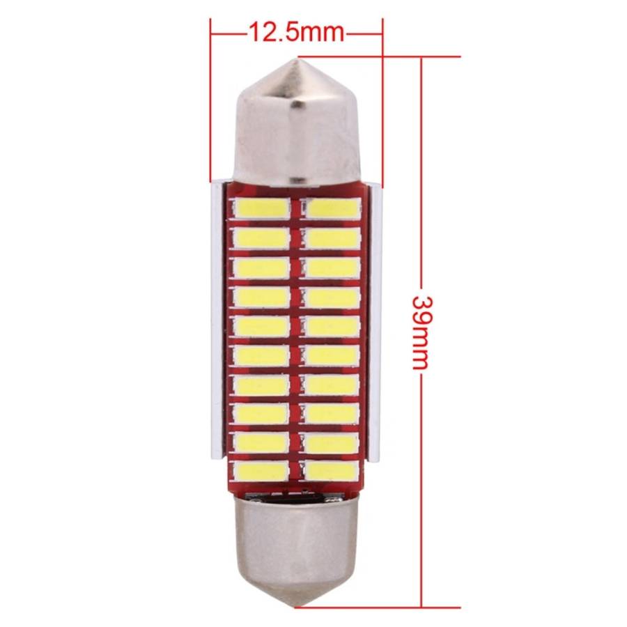 2 PCS Festoon 39mm 2W 200LM White Light 20 LED SMD 4014 Error Free License Plate Lights Car Light...