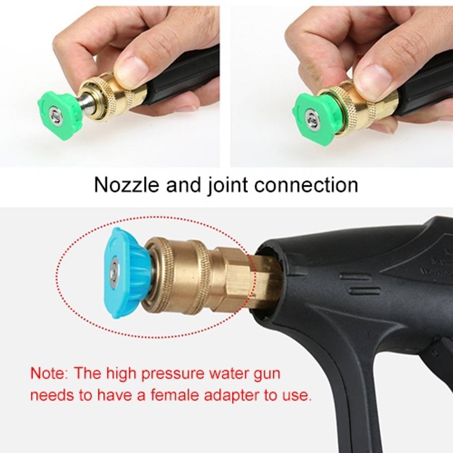 High Pressure Car Wash Gun Jet Nozzle Washer Accessories, Nozzle Angle: 25 Degree