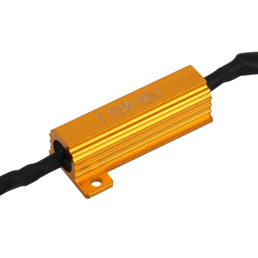 2 PCS H1 / H3 Car Canbus Error Canceller Decoder Load Resistor LED 50W 8 Ohm No Blinking Decoder ...