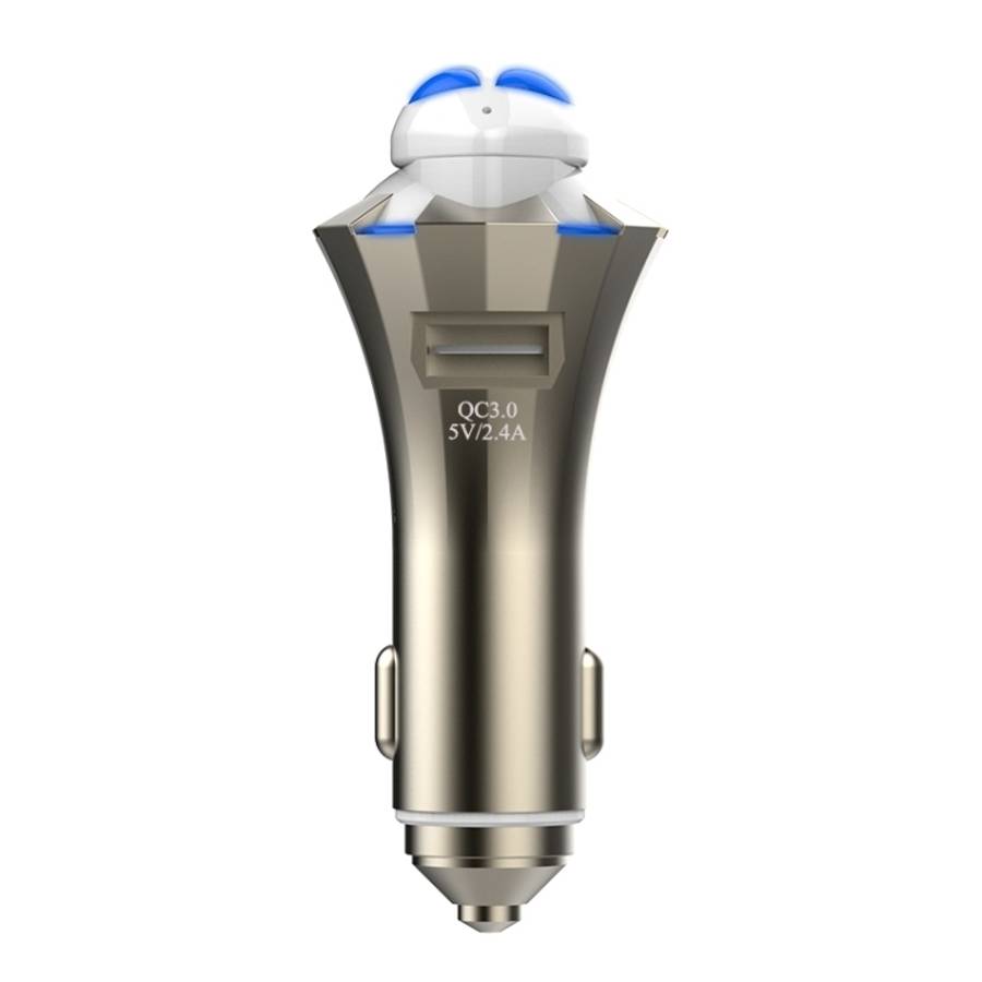 A8 3 in 1 Bluetooth Earphone &amp; Safety Hammer &amp; Car Charger, Support Hands-free Call &amp;...
