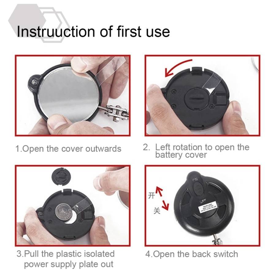 Retractable Vehicle Car Chassis Telescoping Inspection Mirror with 1 PCS 3mm LED Light, Mirror Di...