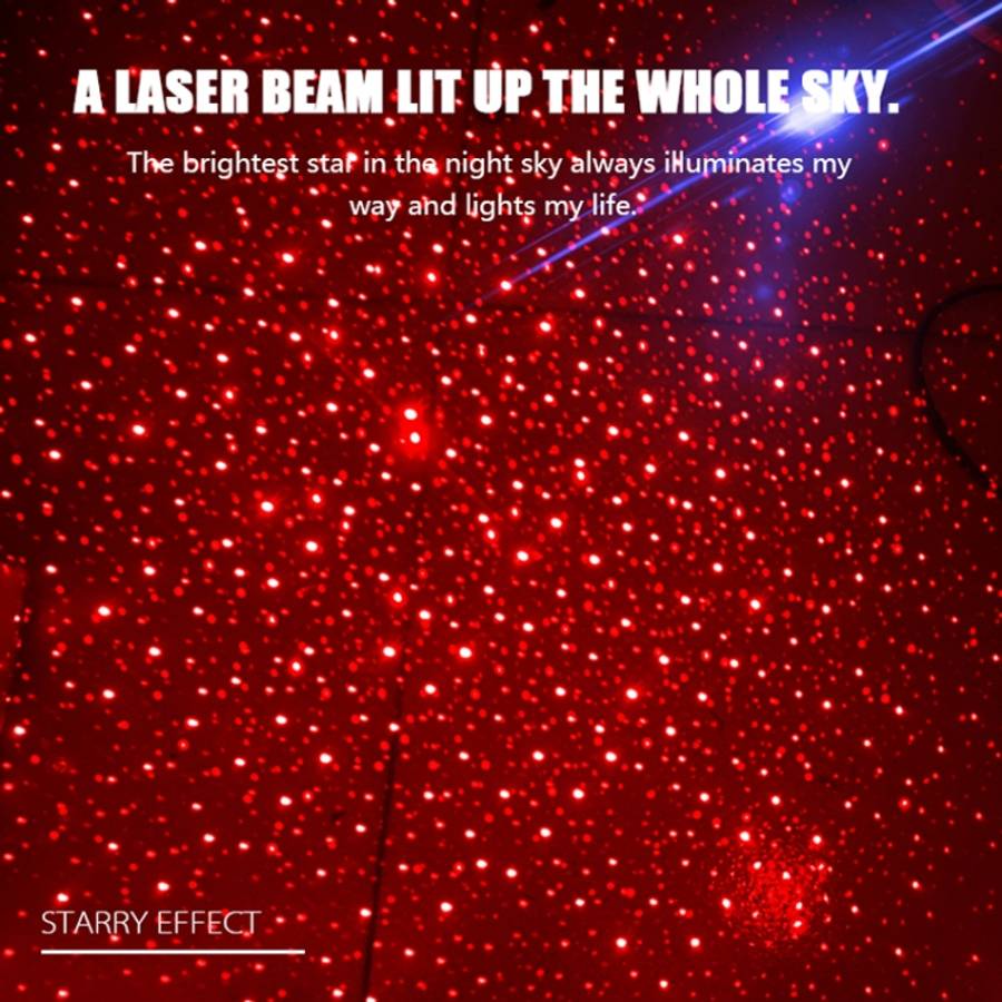 5V Roof Ceiling Decoration Red Light Star Night Lights Starry Sky Atmosphere Lamp Projector with ...