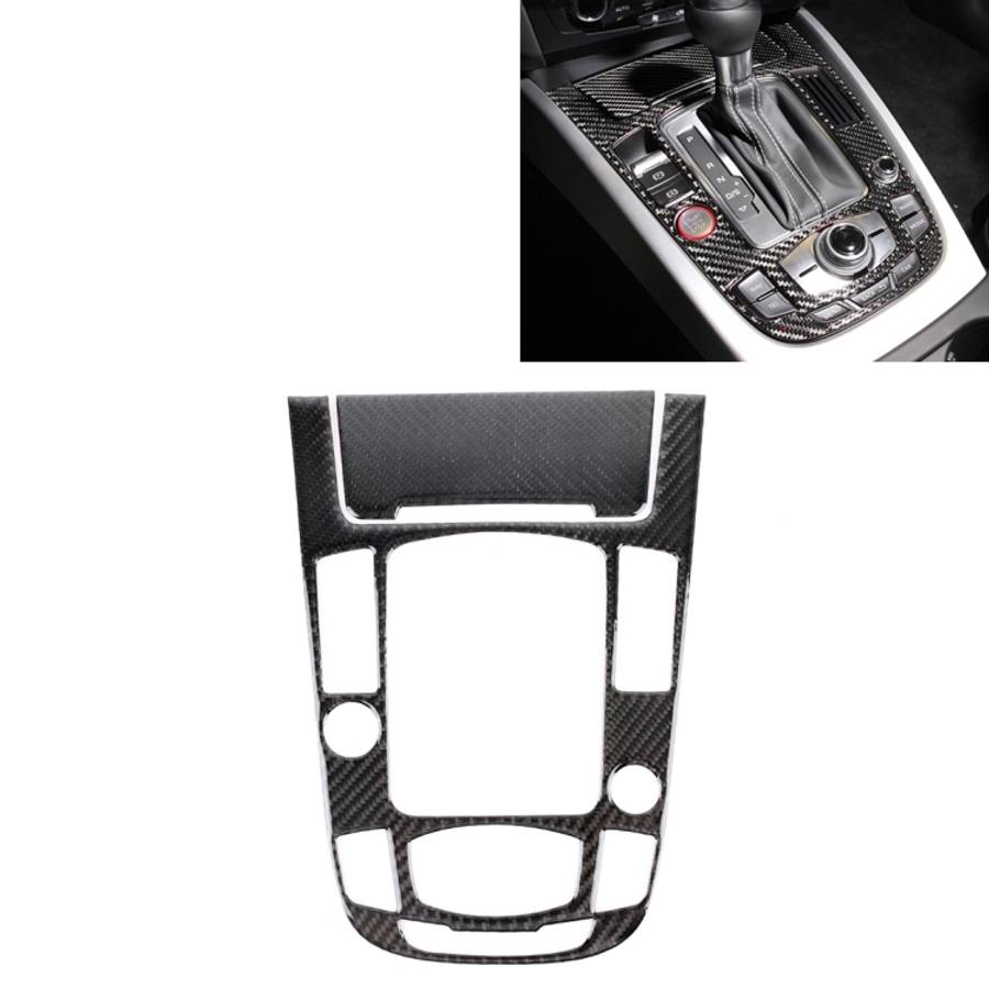2 PCS Car Carbon Fiber Gear Panel Decorative Sticker for Audi A4L / A5 / Q5 2009-2016