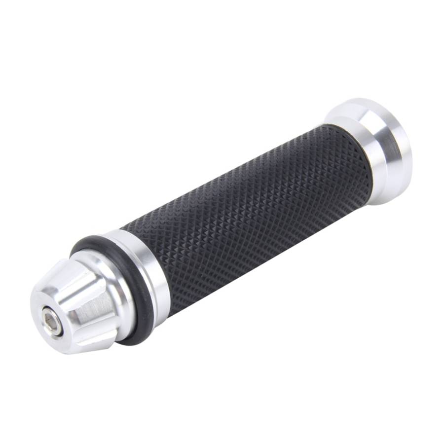 2 PCS Motorcycle Net Texture Metal Left Handle Bar Grips with Rubber Cover for Yamaha