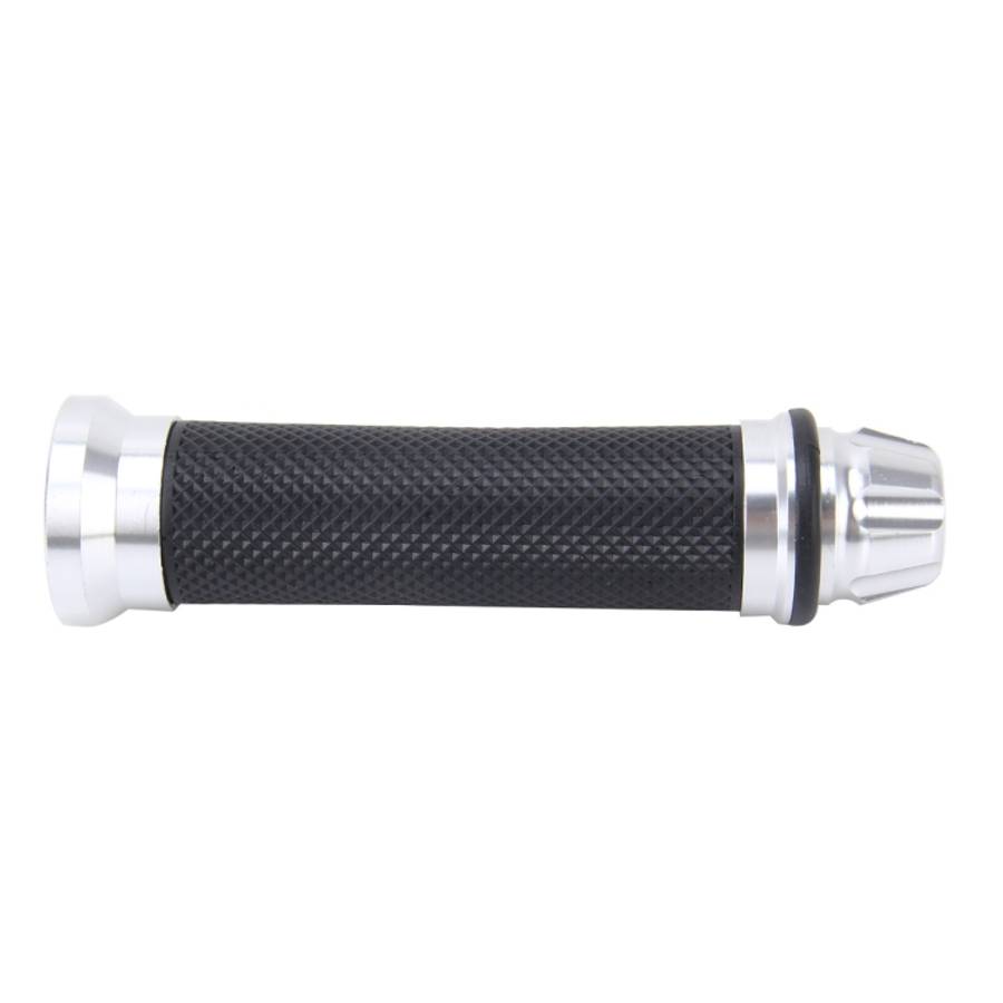 2 PCS Motorcycle Net Texture Metal Left Handle Bar Grips with Rubber Cover for Yamaha