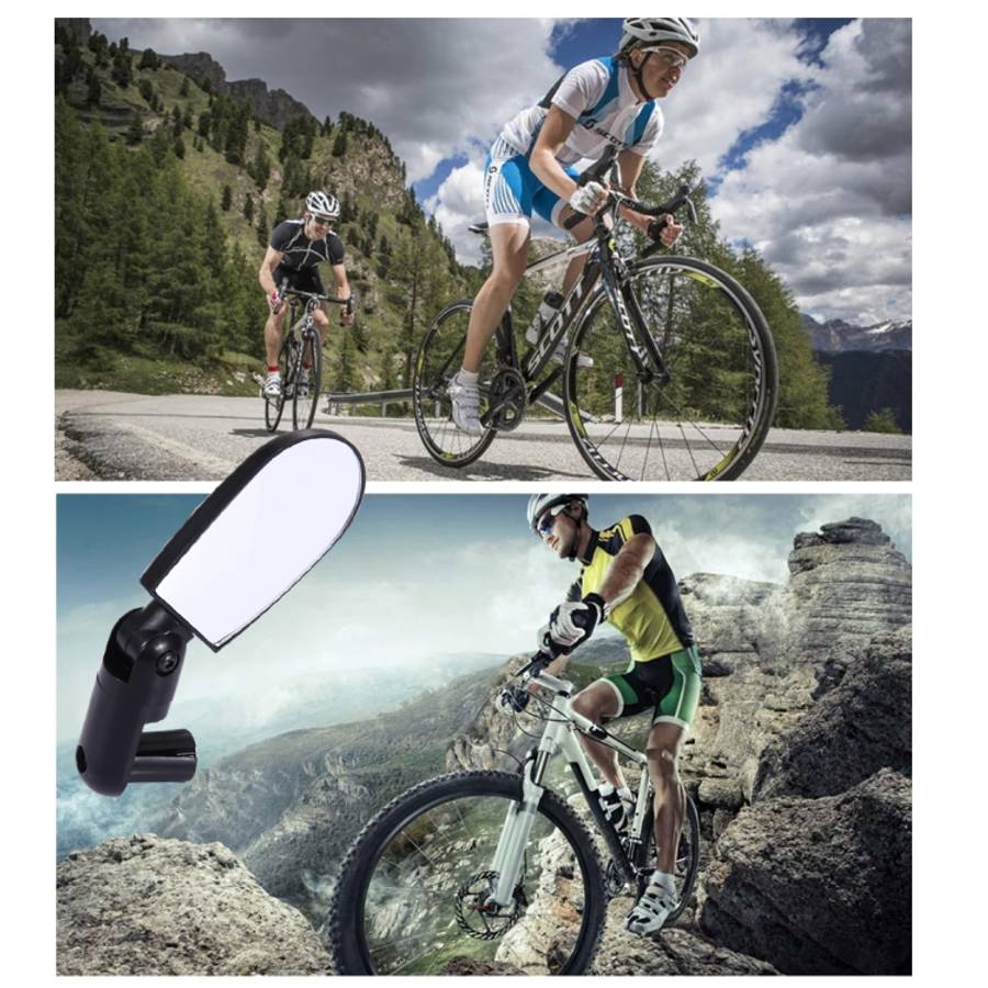 2 PCS Mini Universal Adjustable Rear View Mirror Rear Reflector for Bicycle / Mountain Bike