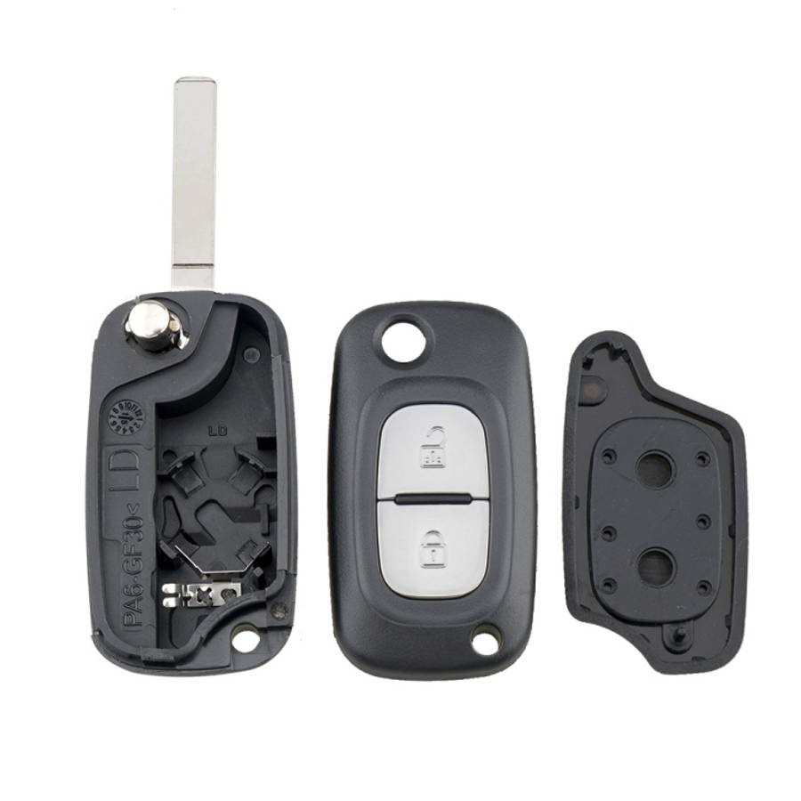 For RENAULT Clio / Megane / Kangoo / Modus Car Keys Replacement 2 Buttons Car Key Case with Folda...