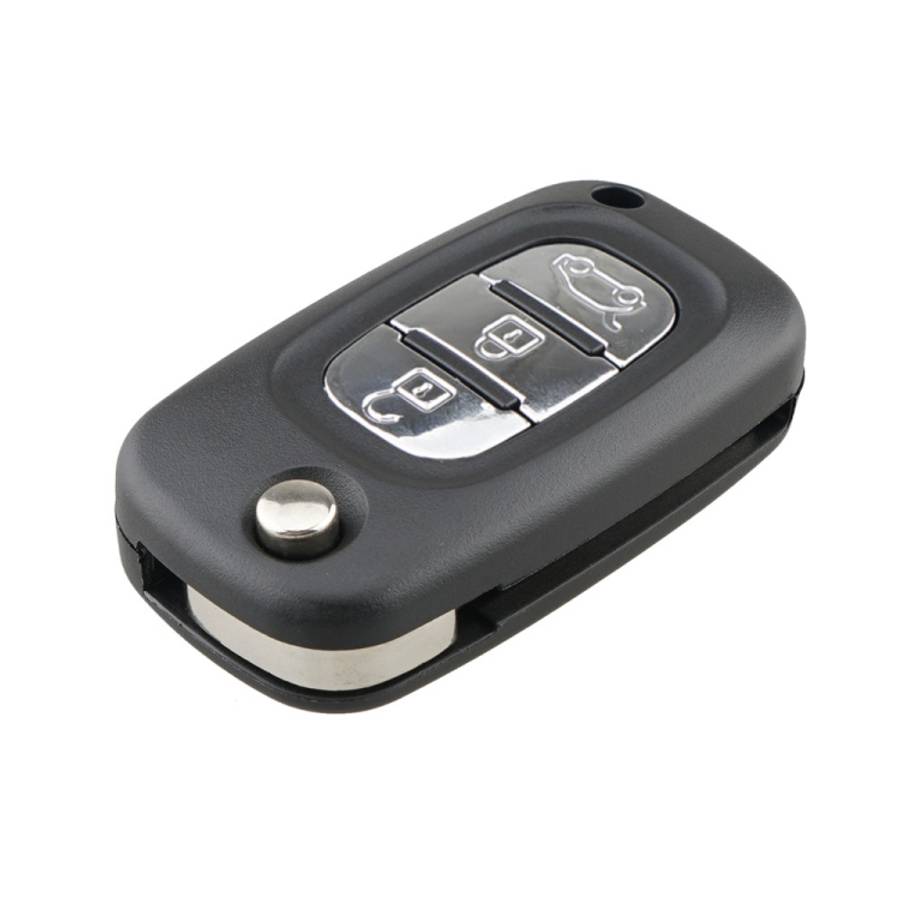 For RENAULT Clio / Megane / Kangoo / Modus Car Keys Replacement 3 Buttons Car Key Case with Folda...