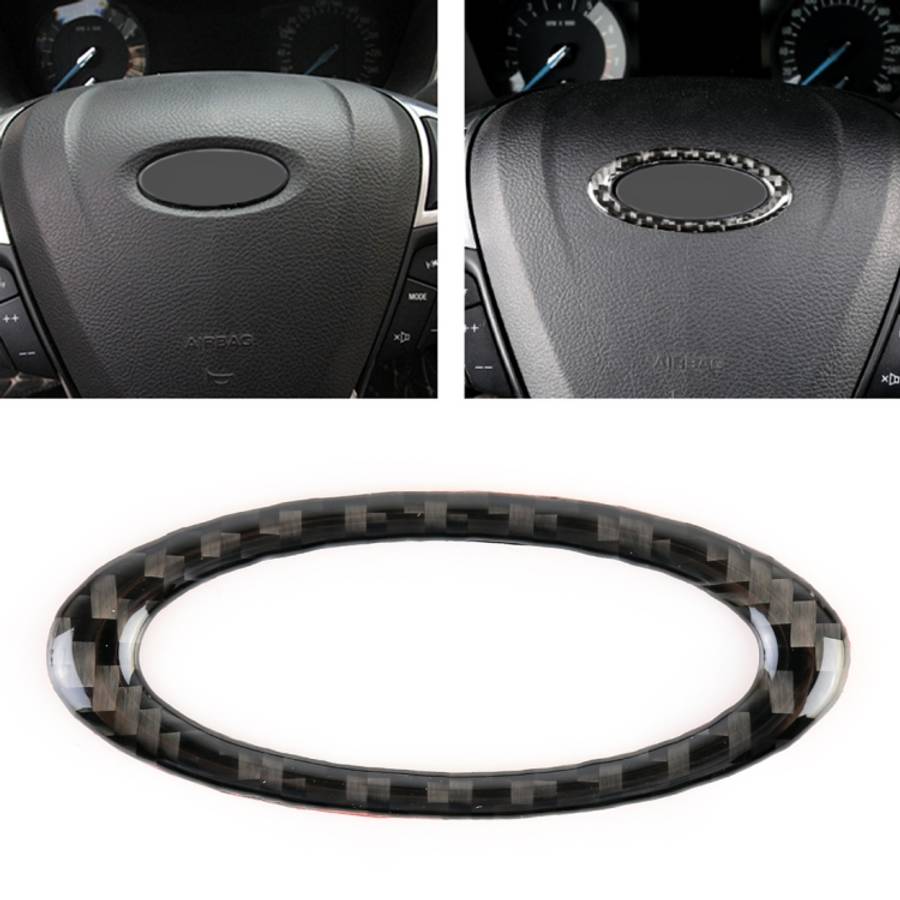 Car Carbon Fiber Steering Wheel Frame Decorative Sticker for Ford New Mondeo 2013-2019