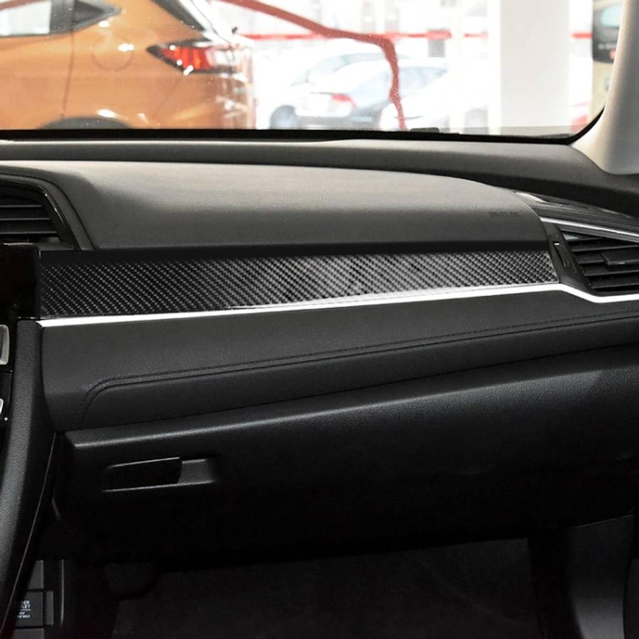 Car Carbon Fiber Central Control Decorative Sticker for Honda Tenth Generation Civic 2016-2019
