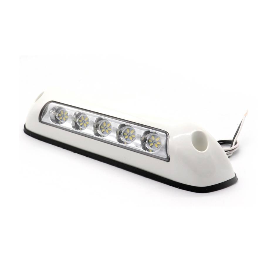 DC 12V 2.6W 6000K IP67 Marine RV Waterproof LED Stair Deck Dome Light Ceiling  Lamp, White Shell ...