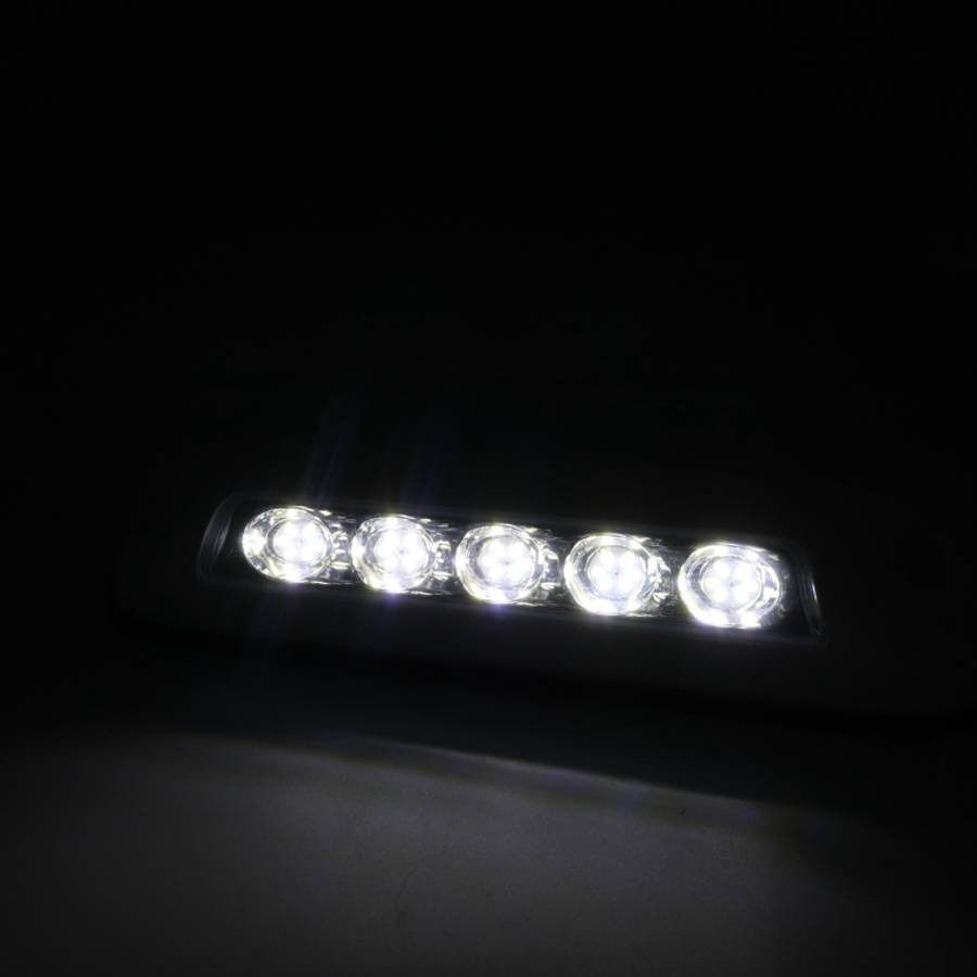 DC 12V 2.6W 6000K IP67 Marine RV Waterproof LED Stair Deck Dome Light Ceiling  Lamp, White Shell ...