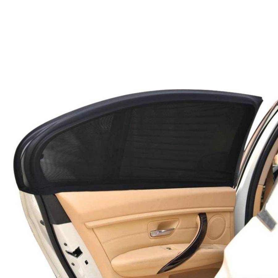 Auto Car Window Mesh Shield Sunshade Visor Net Mosquito Repellent UV Protection Window Covers, Hi...