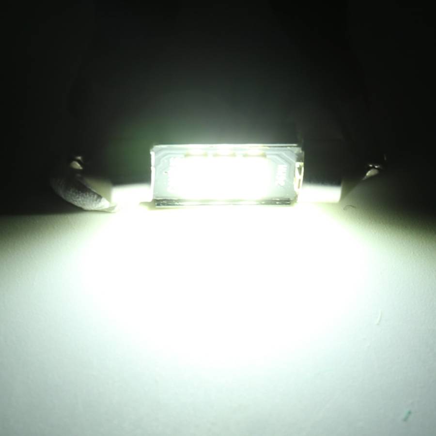 2 PCS 41mm DC12V / 2.5W / 6000K / 170LM 6LEDs SMD-3030 Car Reading Lamp Dome Light