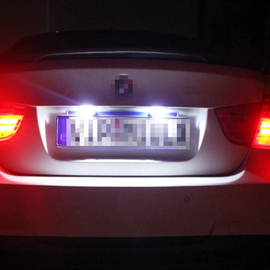 1 Pair DC12V 0.4W 3LEDs SMD-5630 Car / Motorcycle License Plate Light, Cable Length: 27cm, DC12V ...