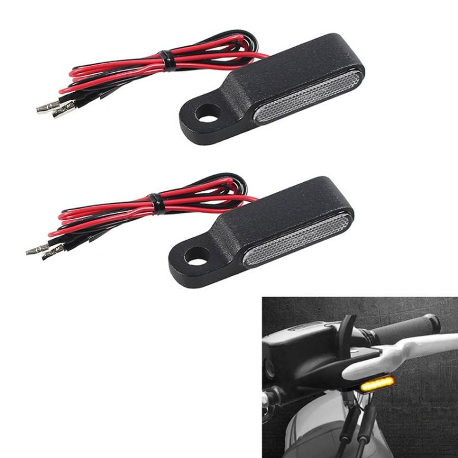 1 Pair Motorcycle Flashing Handlebar LED Turn Signal Light