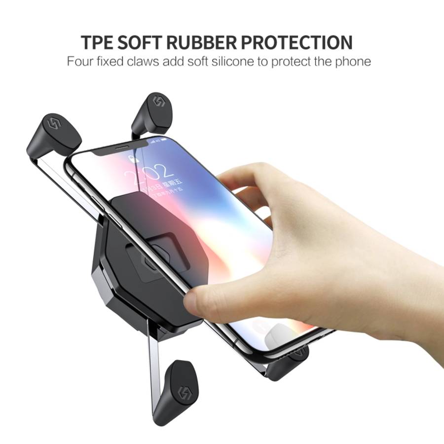 ZH-1558A1 Motorcycle Handlebar X-shape Aluminum Alloy Phone Holder