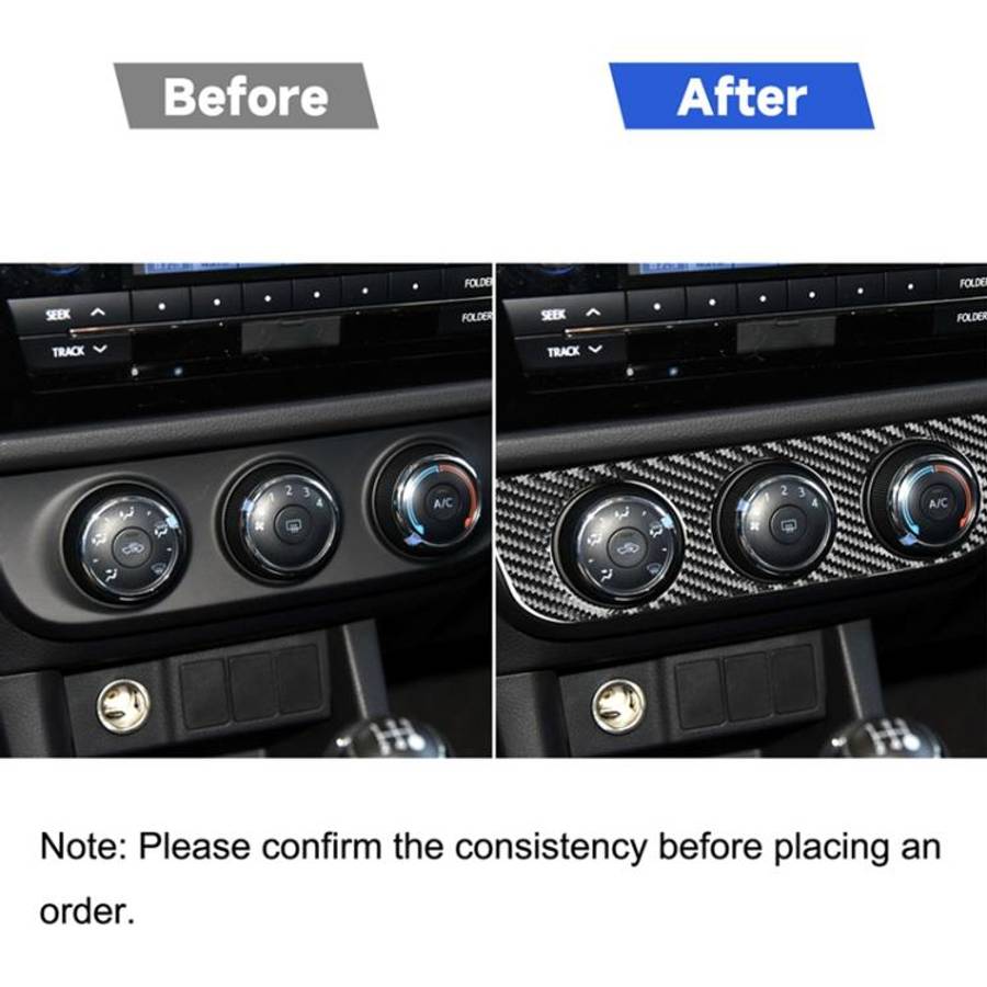 Car Carbon Fiber Air Conditioning Switch Panel Decorative Sticker for Toyota Corolla / Levin 2014...