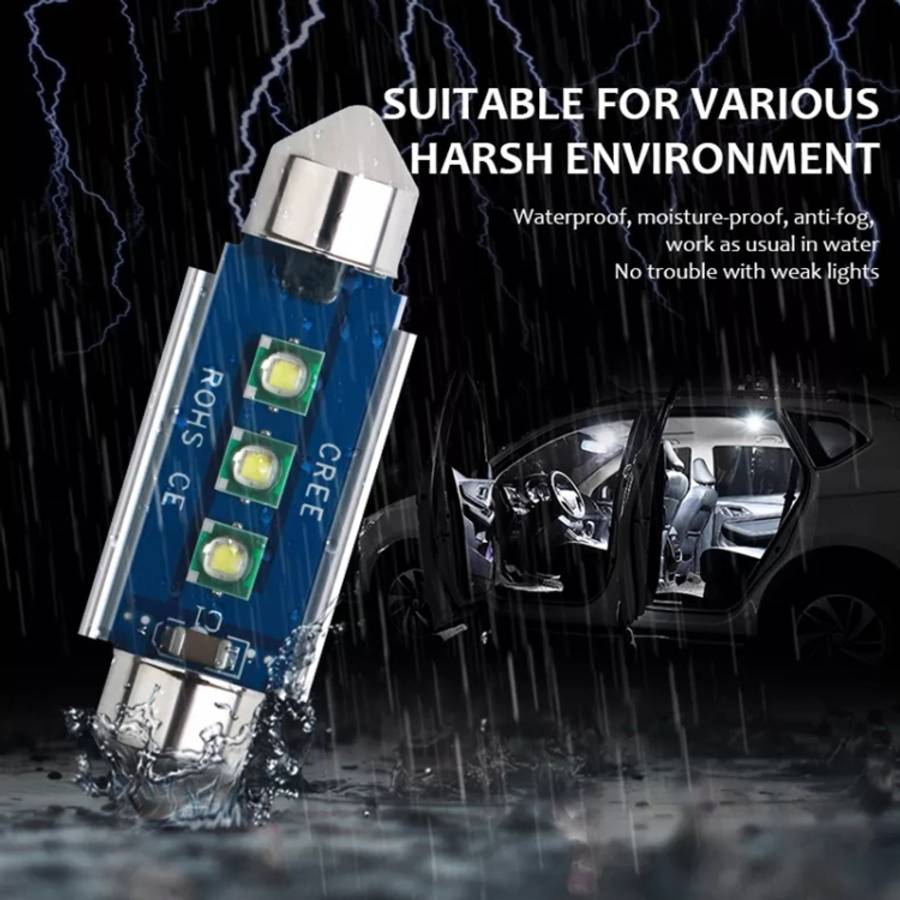 2pcs 31mm IC12V /  2.76W / 0.23A / 300LM 3LEDs SMD Car Reading Lamp Dome Light