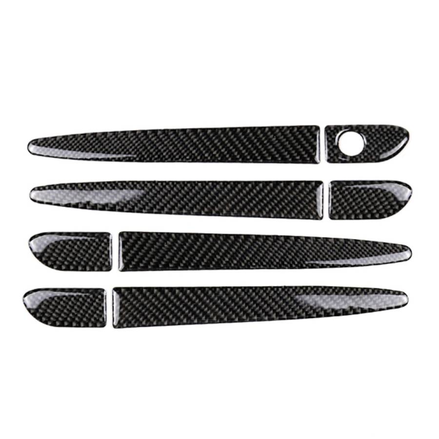 One Set Car Carbon Fiber Outside Door Handle without Smart Hole Decorative Sticker for Mazda CX-5...