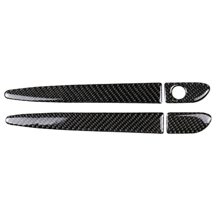 One Set Car Carbon Fiber Outside Door Handle without Smart Hole Decorative Sticker for Mazda CX-5...