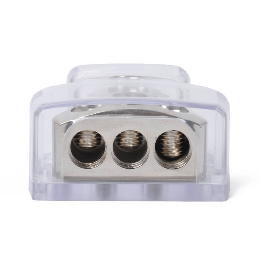 3-Way Car Audio Stereo Amp Power / Ground Cable Splitter Distribution Block 4GA