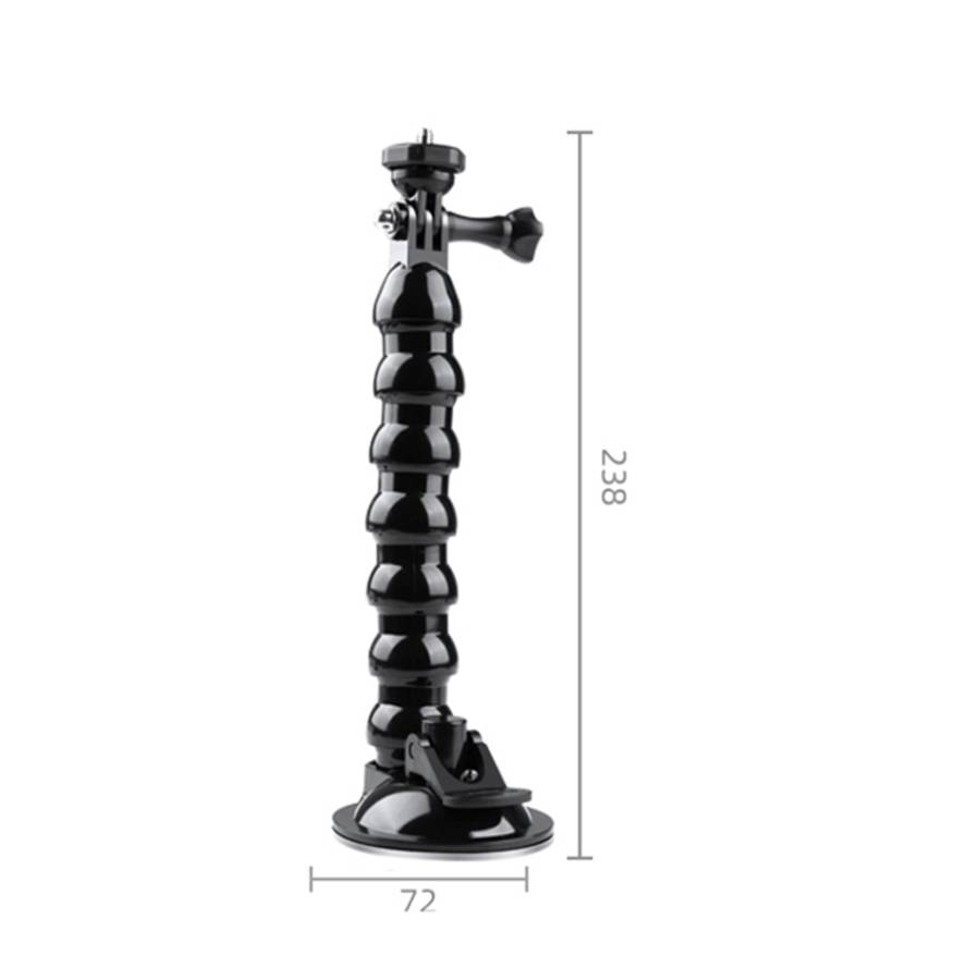 Extended Suction Cup Jaws Flex Clamp Mount with Cold Shoe Phone Clamp, Extended Suction Cup Mount...